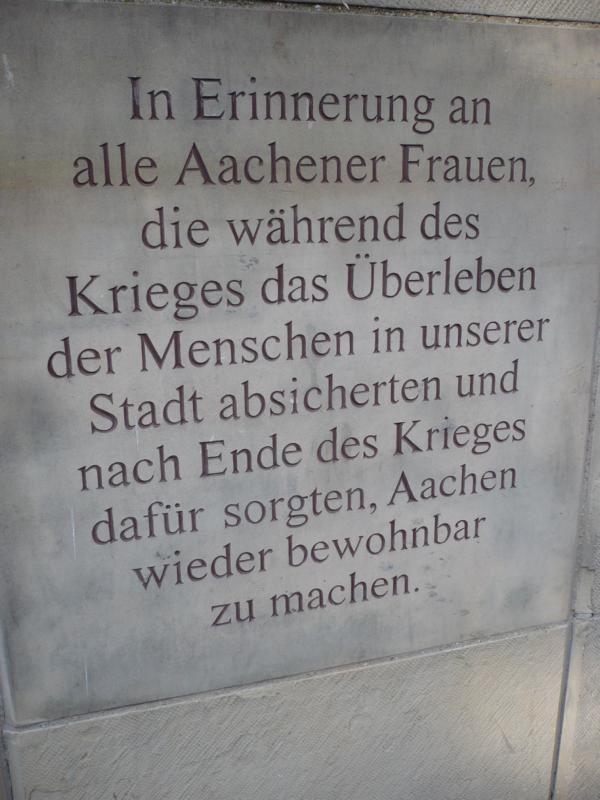 Gedenkstein in Aachen