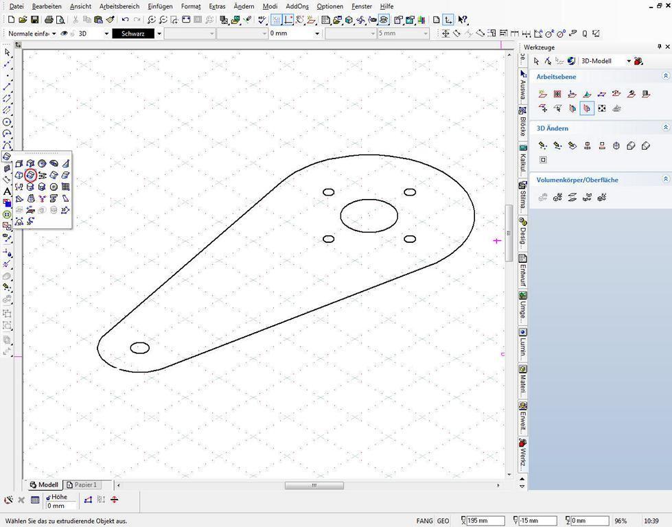 Per Extrusion zum 3D-Modell