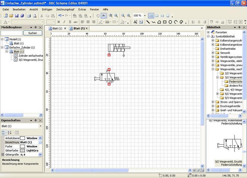 Symbole werden per Drag & Drop platziert